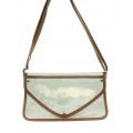 9167 - TAN LINING TRANSPARENT CLUTCH BAG